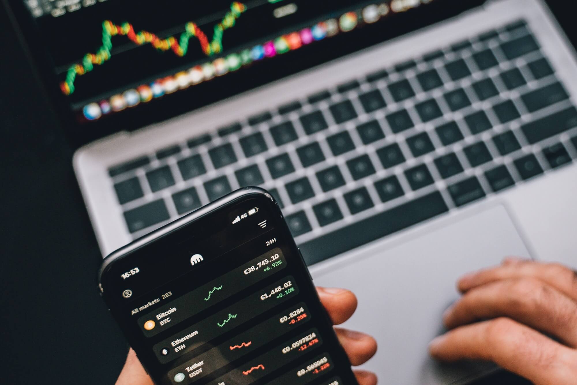Cryptocurrency trading dashboard